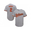 Youth Baltimore Orioles #2 J.J. Hardy Grey Cool Base Stitched MLB Jersey