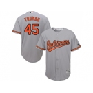 Youth Baltimore Orioles #45 Mark Trumbo Grey Cool Base Stitched MLB Jersey