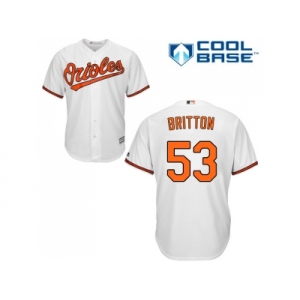 Youth Baltimore Orioles #53 Zach Britton White Cool Base Stitched MLB Jersey