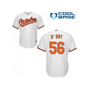 Youth Baltimore Orioles #56 Darren O'Day White Cool Base Stitched MLB Jersey