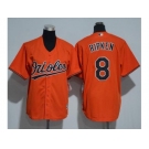 Youth Baltimore Orioles #8 Cal Ripken Orange Cool Base Stitched MLB Jersey