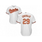 Youth Majestic Baltimore Orioles #29 Welington Castillo Authentic White Home Cool Base MLB Jersey