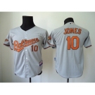 youth mlb jerseys baltimore orioles #10 jones grey