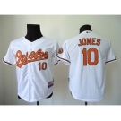 youth mlb jerseys baltimore orioles #10 jones white