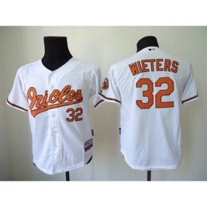 youth mlb jerseys baltimore orioles #32 wieters white