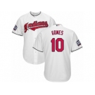 Youth Majestic Cleveland Indians #10 Yan Gomes Authentic White Home 2016 World Series Bound Cool Base MLB Jersey