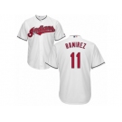 Youth Majestic Cleveland Indians #11 Jose Ramirez Authentic White Home Cool Base MLB Jersey