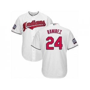 Youth Majestic Cleveland Indians #24 Manny Ramirez Authentic White Home 2016 World Series Bound Cool Base MLB Jersey