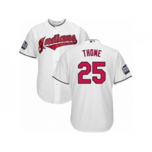 Youth Majestic Cleveland Indians #25 Jim Thome Authentic White Home 2016 World Series Bound Cool Base MLB Jersey