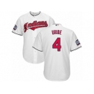 Youth Majestic Cleveland Indians #4 Juan Uribe Authentic White Home 2016 World Series Bound Cool Base MLB Jersey