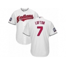 Youth Majestic Cleveland Indians #7 Kenny Lofton Authentic White Home 2016 World Series Bound Cool Base MLB Jersey