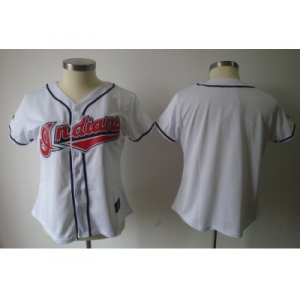 MLB Women Jerseys Cleveland Indians blank White