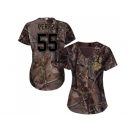 Women Cleveland Indians #55 Roberto Perez Camo Realtree Collection Cool Base Stitched MLB Jersey