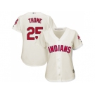 Women's Cleveland Indians #25 Jim Thome Cream Alternate Stitched MLB Jersey