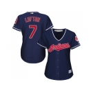 Women's Cleveland Indians #7 Kenny Lofton Navy Blue Alternate Stitched MLB Jersey