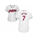 Women's Cleveland Indians #7 Kenny Lofton White Home Stitched MLB Jersey