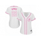 Women's Majestic Cleveland Indians #22 Jason Kipnis Authentic White Fashion Cool Base MLB Jersey