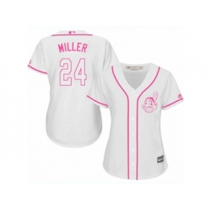 Women's Majestic Cleveland Indians #24 Andrew Miller Authentic White Fashion Cool Base MLB Jersey