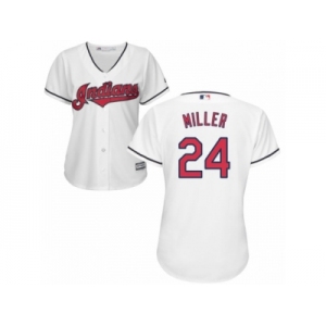 Women's Majestic Cleveland Indians #24 Andrew Miller Authentic White Home Cool Base MLB Jersey