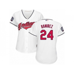 Women's Majestic Cleveland Indians #24 Manny Ramirez Authentic White Home 2016 World Series Bound Cool Base MLB Jersey