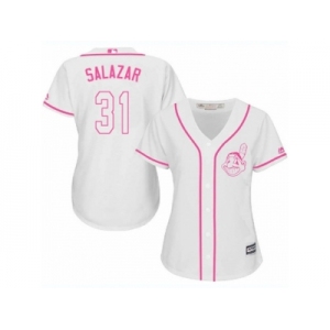 Women's Majestic Cleveland Indians #31 Danny Salazar Authentic White Fashion Cool Base MLB Jersey