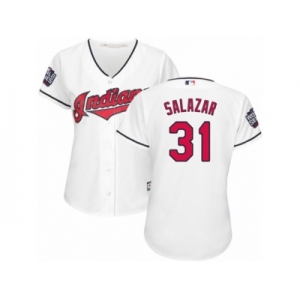 Women's Majestic Cleveland Indians #31 Danny Salazar Authentic White Home 2016 World Series Bound Cool Base MLB Jersey