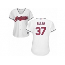 Women's Majestic Cleveland Indians #37 Cody Allen Authentic White Home Cool Base MLB Jersey