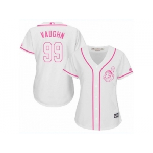 Women's Majestic Cleveland Indians #99 Ricky Vaughn Authentic White Fashion Cool Base MLB Jersey