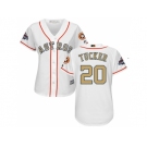 Women Houston Astros #20 Preston Tucker White 2018 Gold Program Cool Base Stitched Baseball jersey