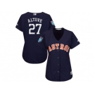 Women Houston Astros #27 Jose Altuve Majestic Navy 2018 Spring Training Cool Base Player Jersey