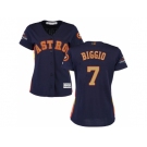 Women Houston Astros #7 Craig Biggio Navy 2018 Gold Program Cool Base Stitched Baseball Jersey