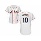 Women Majestic Houston Astros #10 Yuli Gurriel Replica White Home Cool Base MLB Jersey