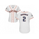 Women Majestic Houston Astros #2 Alex Bregman Replica White Home 2017 World Series Bound Cool Base MLB Jersey