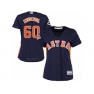 Women Majestic Houston Astros #60 Dallas Keuchel Replica Navy Blue Alternate 2017 World Series Bound Cool Base MLB Jersey