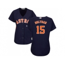 Women's Houston Astros #15 Carlos Beltran Navy Blue Alternate Stitched MLB Jersey