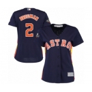 Women's Houston Astros #2 Alex Bregman Authentic Navy Blue Alternate Cool Base 2019 World Series Bound Baseball Jersey