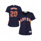 Women's Houston Astros #20 Preston Tucker Navy Blue Alternate Stitched MLB Jersey