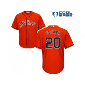 Women's Houston Astros #20 Preston Tucker Orange Alternate Stitched MLB Jersey