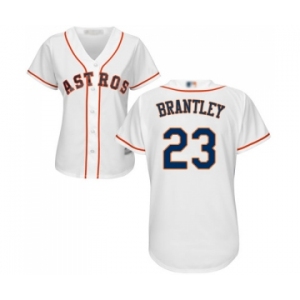 Women's Houston Astros #23 Michael Brantley Authentic White Home Cool Base Baseball Jersey