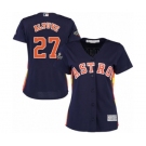 Women's Houston Astros #27 Jose Altuve Authentic Navy Blue Alternate Cool Base 2019 World Series Bound Baseball Jersey