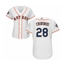 Women's Houston Astros #28 Robinson Chirinos Authentic White Home Cool Base 2019 World Series Bound Baseball Jersey