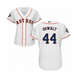 Women's Houston Astros #44 Roy Oswalt Authentic White Home Cool Base 2019 World Series Bound Baseball Jersey