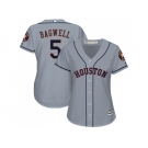 Women's Houston Astros #5 Jeff Bagwell Grey Road Stitched MLB Jersey