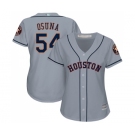 Women's Houston Astros #54 Roberto Osuna Authentic Grey Road Cool Base Baseball Jersey