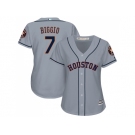 Women's Houston Astros #7 Craig Biggio Grey Road Stitched MLB Jersey