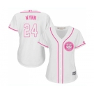 Women's Majestic Houston Astros #24 Jimmy Wynn Authentic White Fashion Cool Base MLB Jersey