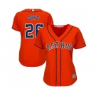 Women's Majestic Houston Astros #26 Anthony Gose Authentic Orange Alternate Cool Base MLB Jersey