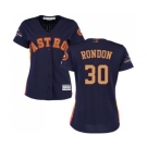 Women's Majestic Houston Astros #30 Hector Rondon Authentic Navy Blue Alternate 2018 Gold Program Cool Base MLB Jersey