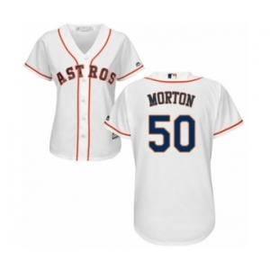 Women's Majestic Houston Astros #50 Charlie Morton Authentic White Home Cool Base MLB Jersey