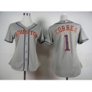 women mlb jerseys houston astros #1 correa grey